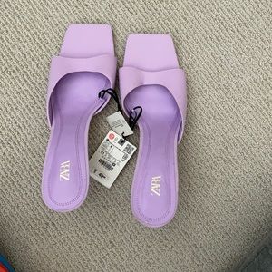 Zara small heels brand new never worn! Size 41 but fits like a 10!